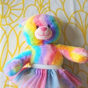 Rainbow Build A Bear Teddy bear with skirt